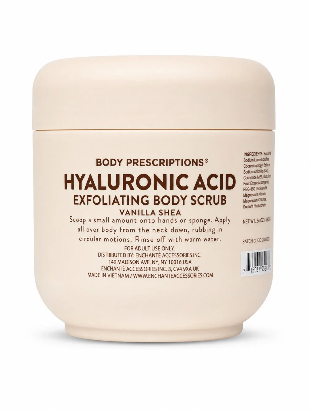 Hyaluronic Acid Exfoliating Body Scrub - Cream (Vanilla Shea)
